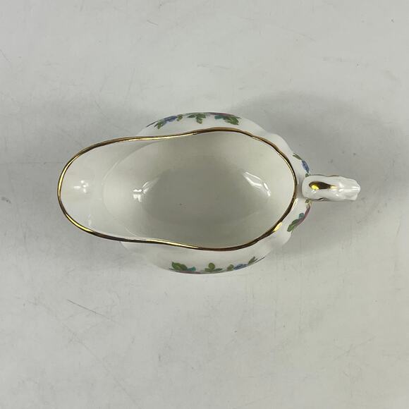 Royal Standard Bone China Creamer England Floral Gold Trim Footed Pitcher Vtg - Picture 6 of 12